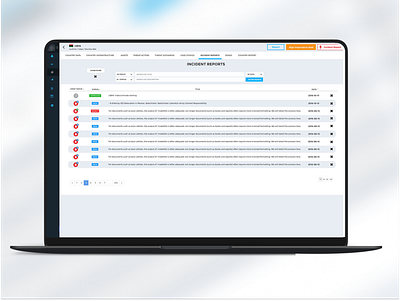 Incident Data Grid design typography ui ux web design