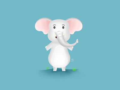 Elephant adobe photoshop animal animals character characterdesign cute cute animal cute animals cute art digital painting elephant elephants illustration illustration art