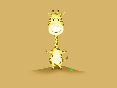 Giraffe adobe photoshop animal animal art animal illustration animals characterdesign cute animal cute art digital painting digitalart giraffe giraffes illustration illustration art