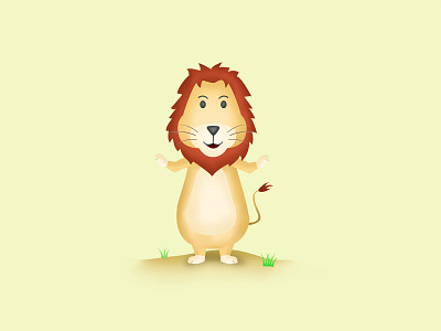 Lion adobe photoshop animal animals character characterdesign cute animal cute art digital painting digitalart illustration illustration art lion