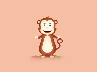 Monkey adobe photoshop animal animals character characterdesign cute animal digital painting digitalart illustration illustration art monkey monkeys