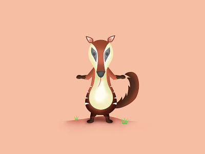 Numbat adobe photoshop animal character characterdesign cute cute animal cute art digital painting digitalart illustration illustration art numbat