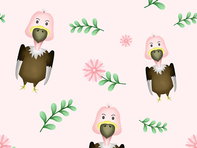 vulture pattern animal animal patterns animals bird bird pattern bird patterns birds birds flying cartoon character cute cute animals feather flower flowers vector pattern pattern vector patterns vulture vulture vector