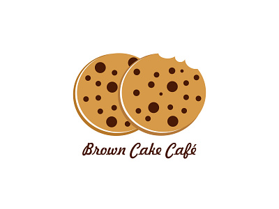 Brown Cake Cafe branding design food illustration logo logodesign logomaker ui ux vector