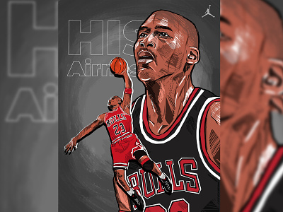 HIS AIRNESS basketball bulls illustration jordan michael jordan sports