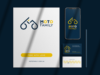 Moto Family. Approved logo concept. branding business cards e commerce icon identity identity branding letterhead logo logo design motobike logo motorbike motorcycle ui design ukraine wind winddesignua