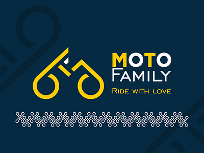 Moto family. Logo. Main version + logo pattern (2019).