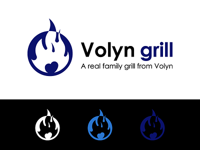 Volyn Grill. Logo australia design fire icon fire logo grill hot logo logo design spain stake style tasty ukraine usa wind winddesignua