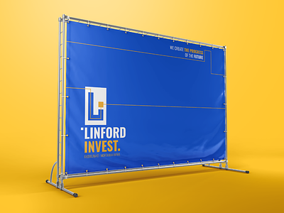 Banner with corporate identity. banner blue branding corporate identity identity branding logo design outdoor advertising winddesignua