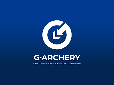 G-Archery. Logo design. archery arrow blue bow brand branding design graphic design info blog logo logo design minimal modern native pointer style ukraine vector windfall windfall design
