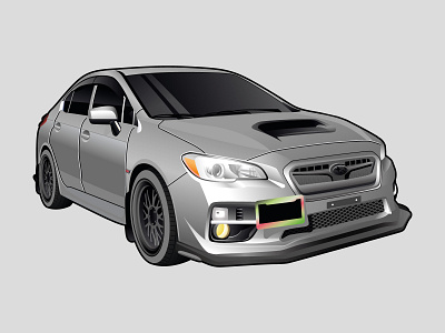 Subaru WRX STI Illustration adobe illustrator automotive car illustration cars illustration vector vector art vector artwork vector illustration vector illustrator