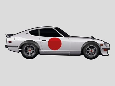 Datsun / Nissan 240Z Illustration adobe illustrator automotive car illustration cars illustration vector vector art vector artwork vector illustration vector illustrator