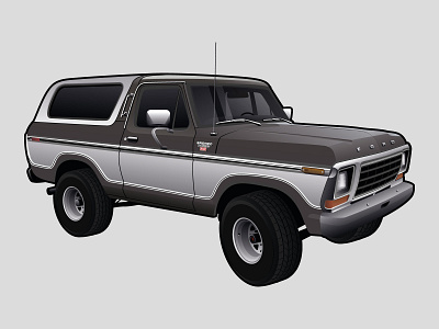 Ford Bronco Illustration adobe illustrator automotive car illustration cars illustration vector vector art vector artwork vector illustration vector illustrator