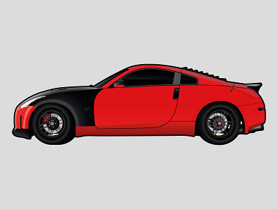 Nissan 350Z Fairlady Illustration adobe illustrator automotive car illustration cars illustration vector vector art vector artwork vector illustration vector illustrator