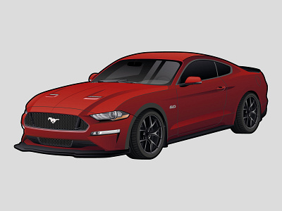 Ford Mustang Illustration adobe illustrator automotive car illustration cars illustration vector vector art vector artwork vector illustration vector illustrator