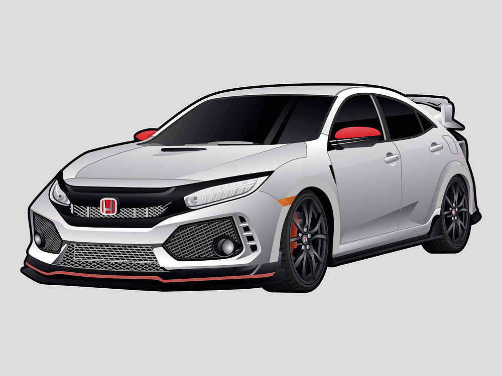 Honda Civic Type-R Illustration by Forged Rides on Dribbble