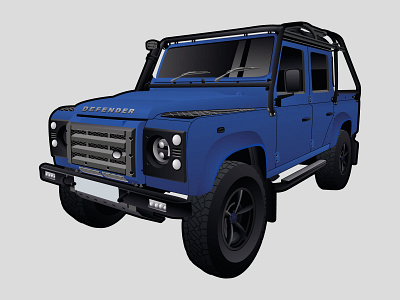 Land Rover Defender Double Cab Illustration