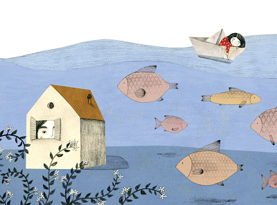 Gelsomine underwater childrens book childrens illustration editorial illustration illustration kids nature tale