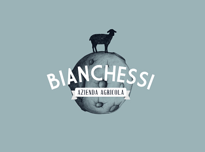 LOGO Bianchessi farm logo hand drawn illustration logo logodesign sheep