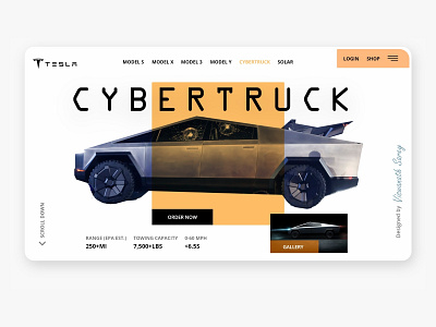 cybertruck tesla app app design branding car app cybertruck design elonmusk minimal tesla ui web website website builder website concept