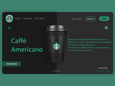 starbucks app app design branding coffee coffee cup coffee shop design minimal starbucks ui web website website concept website design