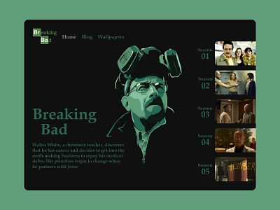 breaking bad app branding breaking bad breakingbad design heisenberg minimal movie website tv design tv series tv series poster tv show tv shows ui web web series website