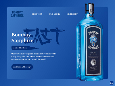 Bombay Sapphire Gin alcohol alcohol branding alcohol packaging bombay sapphire gin gin and tonic gingerbread man liquor web website website concept