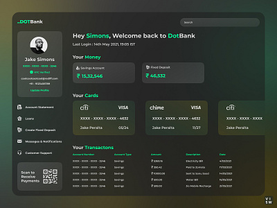 Dot Bank - Neo Banking Web Interface Concept