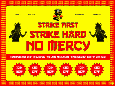 Cobra Kai Website Concept - Retro Theme cobra kai cobra kai karate design dojo karate karate kid kung fu minimal miyagi do movie movies netflix nostalgia old retro retro theme ui web web series website