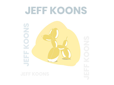 Jeff Koons Dog Balloon design illustration