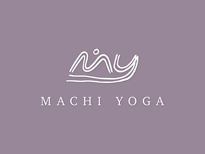 Machi Yoga Studio Logo branding business cards client design design graphic design illustration logo yoga yoga logo yoga studio