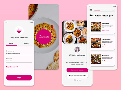 Dormato design figmadesign food app food app design food app ui mobile app mobile design mobile ui simple design ui uidesign ux