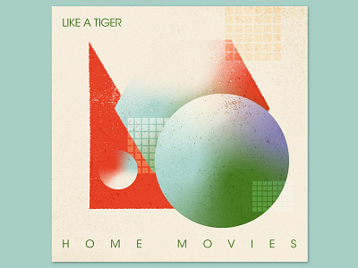 Like A Tiger Album Art Concept abstract album art album artwork album cover art avant garde geometric gradient gradients indie music tiger