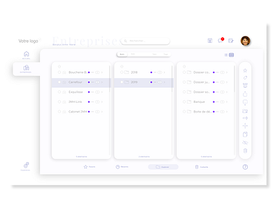 Work In progress : Cloud filesystem cloud dashboard ui design interface design interfacedesign ui uidesign white