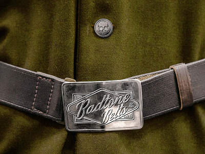 Bad Tone Belts Logo applied to belt buckle