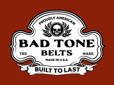 Bad Tone Belts Logos and Branding apparel design badge branding custom lettering design graphic design illustration letterforms logo