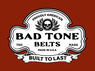 Bad Tone Belts Logos and Branding apparel design badge branding custom lettering design graphic design illustration letterforms logo