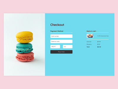 DailyUI 02 - Cookie shop checkout form 100days checkout day2 design figma ui