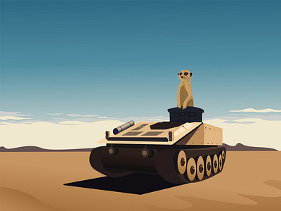 My meerkat gonna... art comic comicart funart funny illustration meerkat tank vectorart