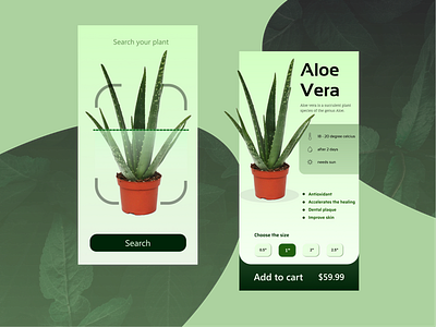 plant nursery mockup app design minimal mobile mobile app mobile app design mobile design mobile ui nature nursery plant