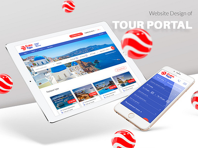 Web-design of tour portal filters search tour tourism travel