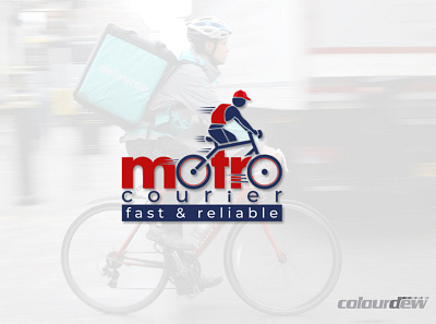 Metro Courier Logo bicycle branding courier creative delivery express flat logotype minimal minimalist minimalist logo typography