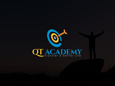 QT Academy Logo branding creative dirt board flat logo design logotype minimalist minimalist logo online institute online platform training training center typography