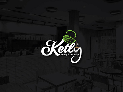 KETLY (Cafe for Coffee & Tea) branding clean coffee shop creative logo logo design logotype minimal minimalist logo printing tea typography