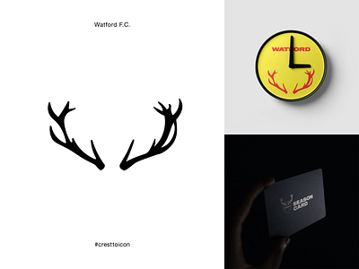 WATFORD F.C. badge branding crest cresttoicon football icon identity logo premier league soccer watford