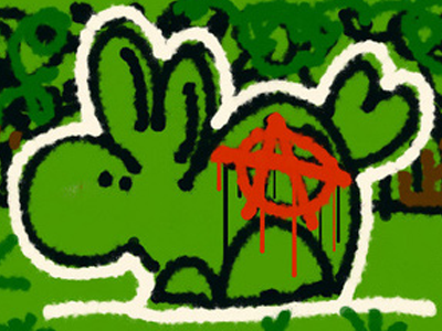 Anarchy Bunny! digital graffiti
