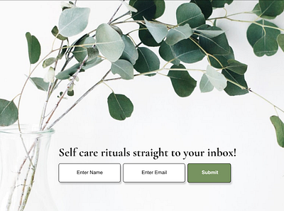 Daily UI Challenge 3 - Self Care Landing Page (2) dailyui design landing page ux web