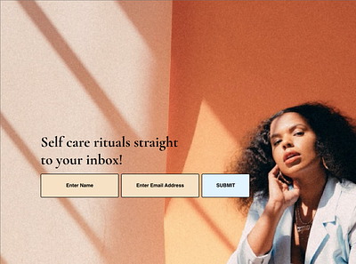 DailyUI Challenge 003 - Self Care Landing Page dailyui design landing page ux web