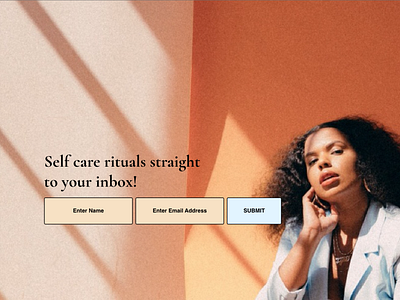 DailyUI Challenge 003 - Self Care Landing Page