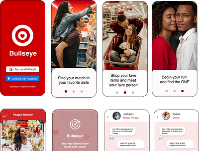 Target Dating App Concept app branding dailyui design logo ui ux web